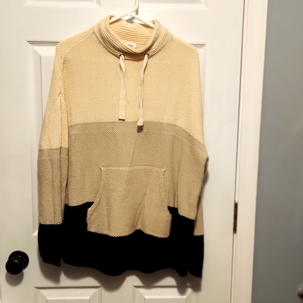 Neon Buddha 100% cotton knit tricolor pullover  Women's Large